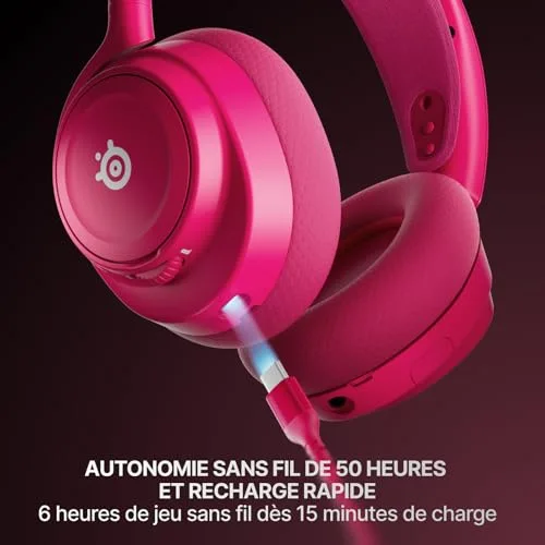 SteelSeries Arctis Nova 7X Gen 2 Magenta 50h Bluetooth USB-C - vue 5