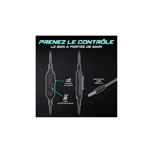 Spirit of Gamer PRO H4 DARK Filaire Jack 3,5 mm - vue 5