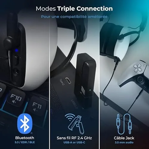 Spirit Of Gamer Xpert H1400 Artic 40h Autonomie Sans-fil 7.1 - vue 3