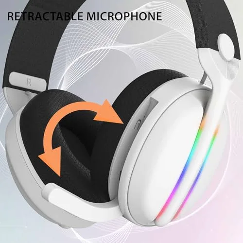 Subsonic Vektra LED Gaming Headset Blanc Sans-fil - vue 4