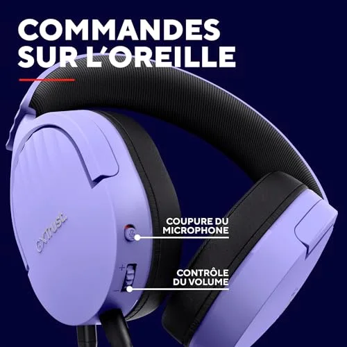Trust Gaming GXT 489P Fayzo Violet Filaire 50 mm - vue 5