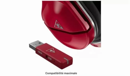 Casque Gaming TURTLE BEACH Stealth 600 Max Midnight Red - Rouge - Multiplateforme (TBS-2368-02) - vue 3