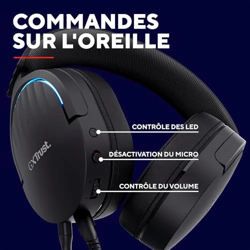 Trust GXT 490 Fayzo Casque Gaming USB 7.1 Surround - vue 5