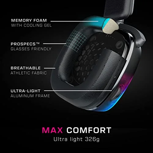 ROCCAT Syn Max Air Casque Gaming Sans Fil 3D Noir - vue 3