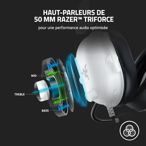 Razer BlackShark V2 X Blanc - vue 4