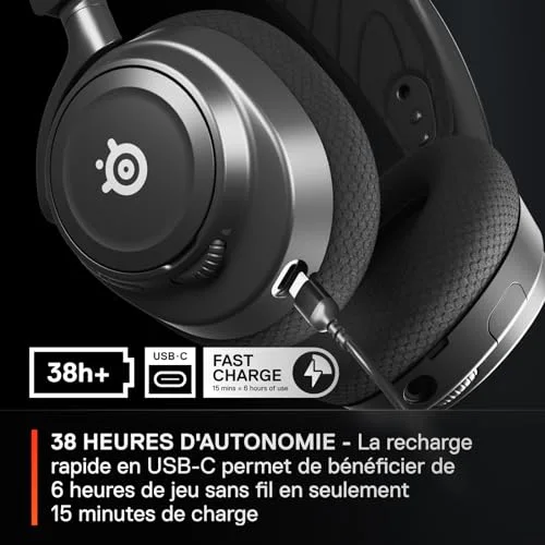 SteelSeries Arctis Nova 7 Gen 2 Sans-fil 40 mm Noir - vue 4