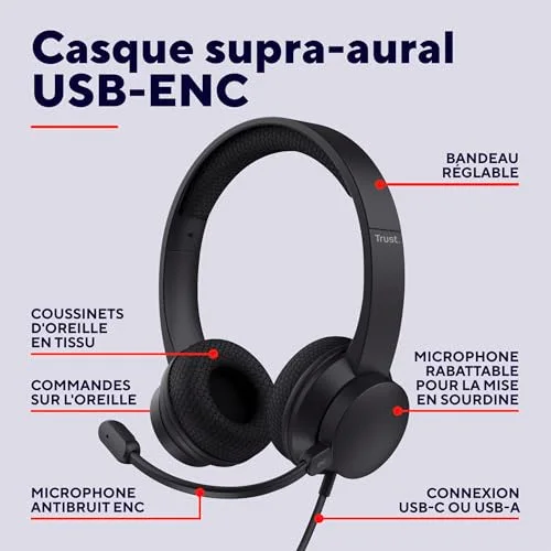 Trust Roha II USB-ENC Micro-casque PC Antibruit - vue 2