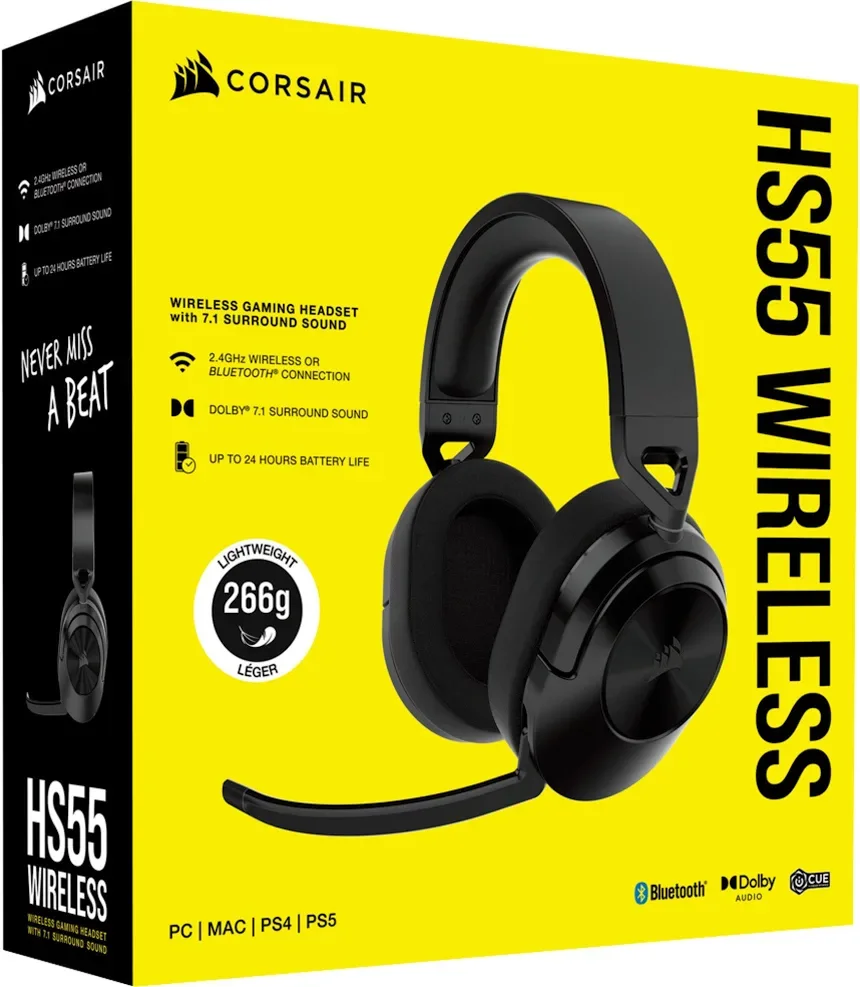 Corsair HS55 Wireless Carbon Noir - vue 5