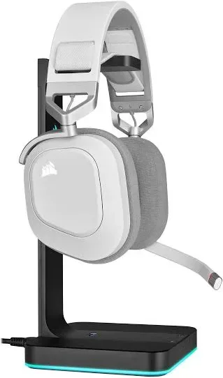 Corsair HS80 RGB Wireless Blanc - vue 4