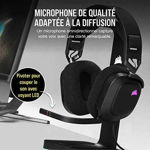 Corsair HS80 RGB Wireless - vue 3