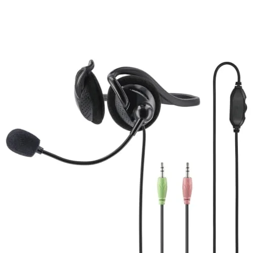 Hama NHS-P100 V2 Micro-casque supra-auriculaire filaire noir