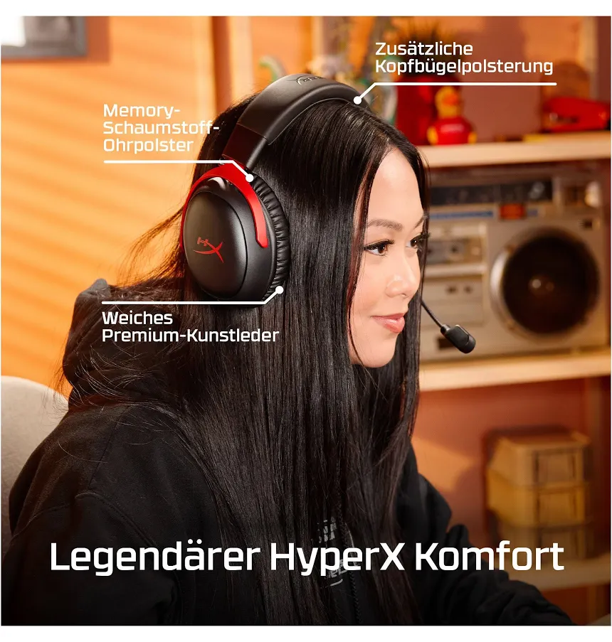 HyperX Cloud III S Wireless Rouge - vue 2