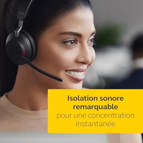 Jabra Evolve2 65 Casque Sans Fil Certifié Microsoft Teams 37h - vue 5