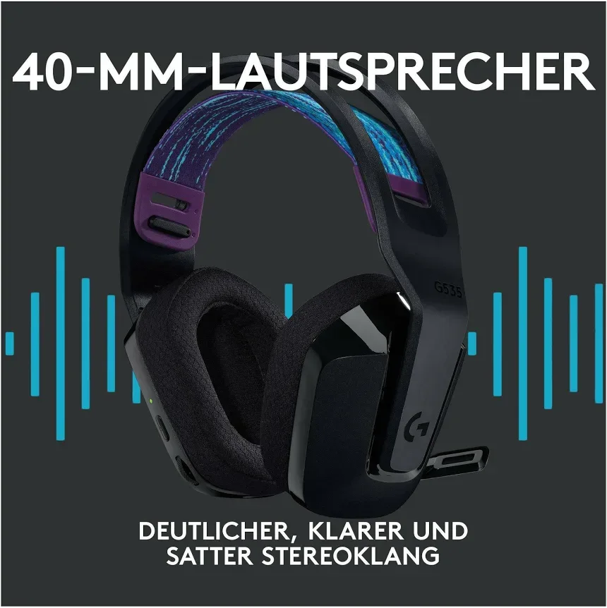 Logitech G G535 Lightspeed Noir - vue 5