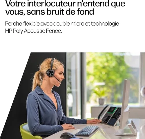 Micro-casque Bluetooth monaural Poly Voyager 4310 UC avec technologie antibruit - vue 4