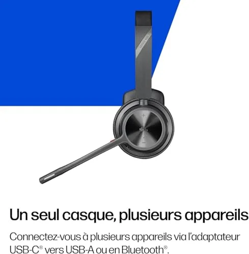 Micro-casque Bluetooth monaural Poly Voyager 4310 UC avec technologie antibruit - vue 5