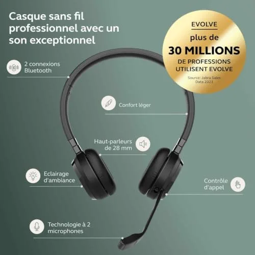 Jabra Evolve 65 TE Stereo - vue 3