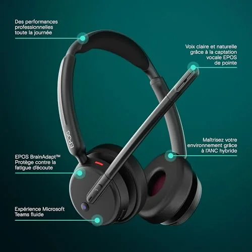 EPOS IMPACT 500 Series Micro-casque Sans-fil ANC Hybride - vue 2