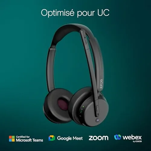 EPOS IMPACT 500 Series Micro-casque Sans-fil ANC Hybride - vue 4