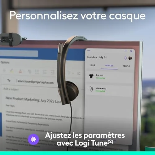 Logitech H570e USB-A Stéréo Supra-aural - vue 9