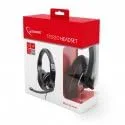 Gembird MHS-001 Casque circum-aural filaire noir brillant avec micro - vue 3
