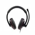 Gembird MHS-001 Casque circum-aural filaire noir brillant avec micro - vue 5