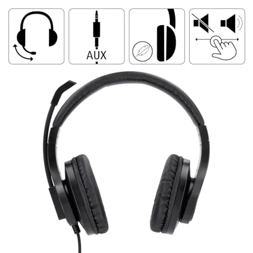 Hama HS-P300 PC Office Headset Filaire Stéréo Noir - vue 2