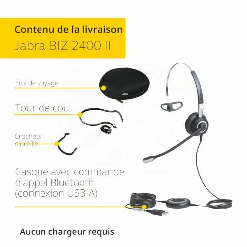 Jabra BIZ 2400 II USB Mono BT MS - vue 2