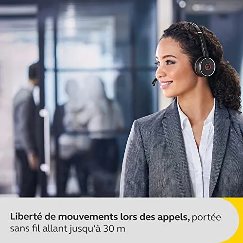 Jabra Evolve 75 SE UC Stereo Noir ANC Bluetooth - vue 6