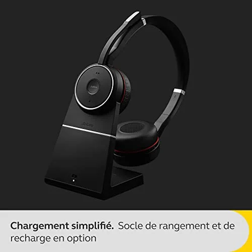 Jabra Evolve 75 SE UC Stereo Noir ANC Bluetooth - vue 8
