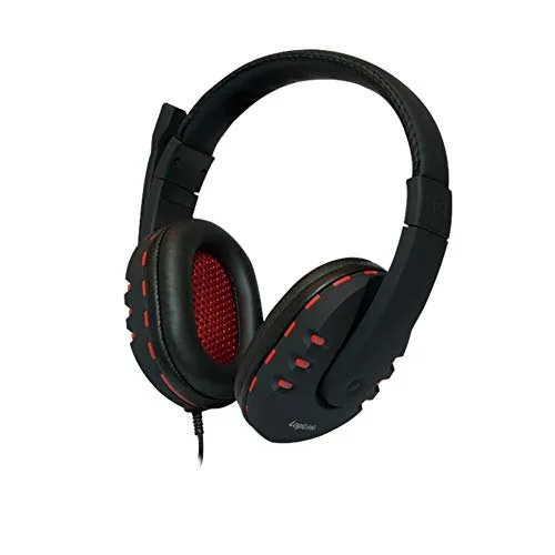 Logilink HS0033 Casque USB Binaural Noir Rouge - vue 3