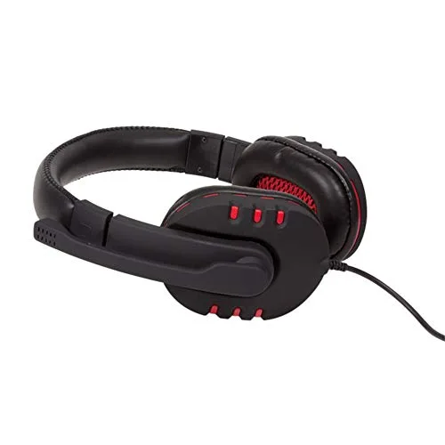 Logilink HS0033 Casque USB Binaural Noir Rouge - vue 4