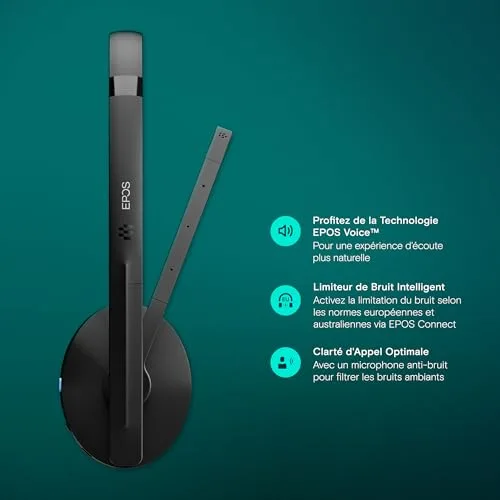 EPOS ADAPT 231 Mono Bluetooth USB-C Noir - vue 4