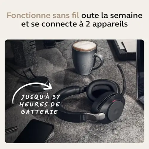Jabra Evolve2 85 USB-C ANC 37h - vue 6