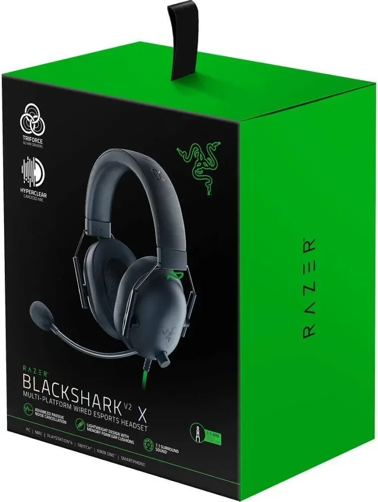 Razer BlackShark V2 X Noir - vue 3