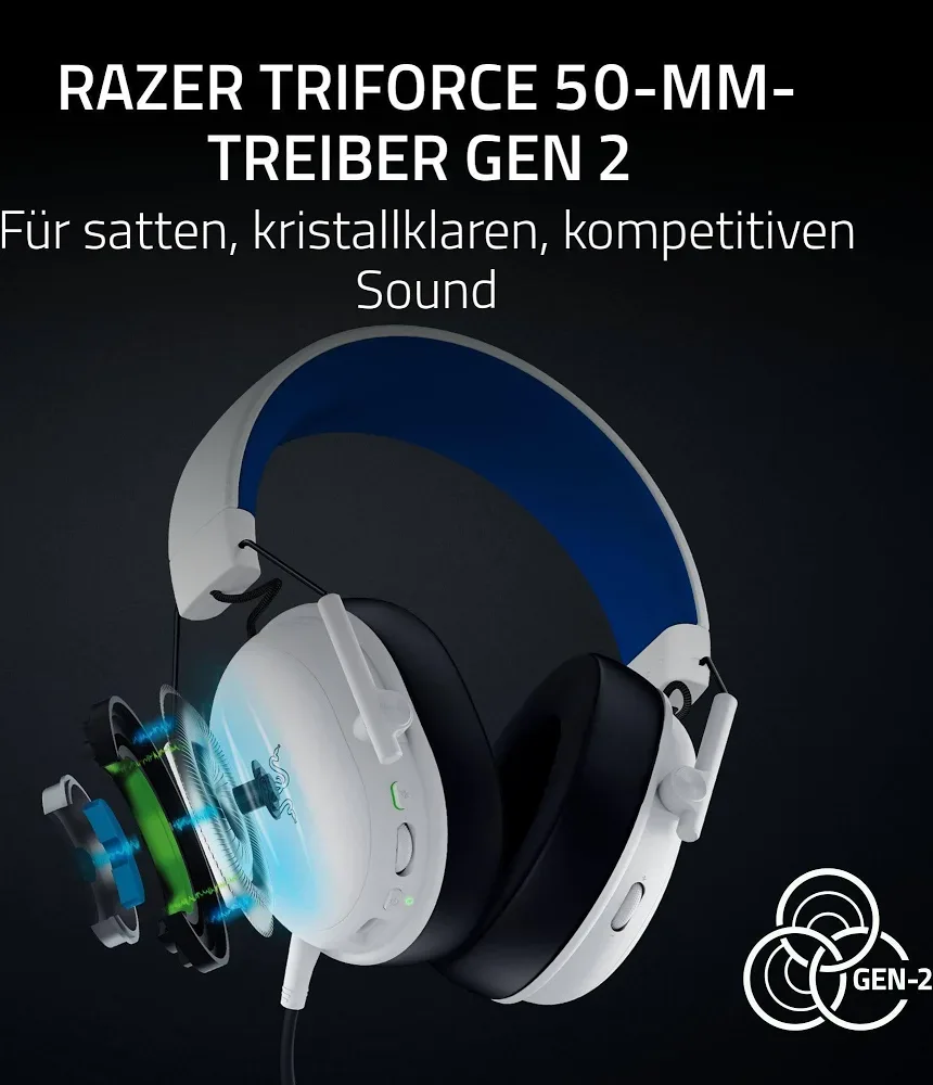 Razer BlackShark V3 X Hyperspeed Blanc - vue 4