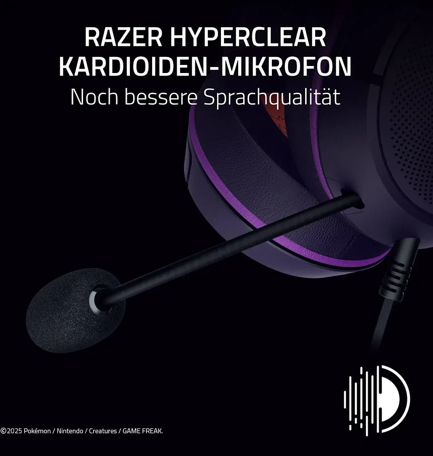 Razer Kraken Kitty V2 Pokémon Gengar Edition Noir - vue 5