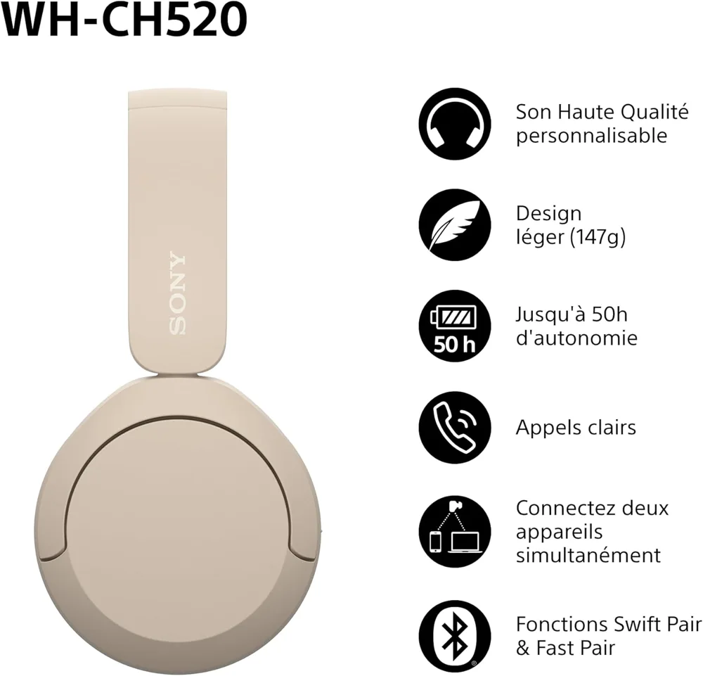 Sony WH-CH520 Beige