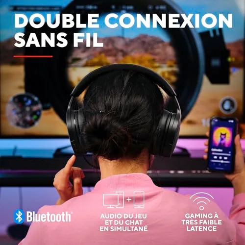 Trust GXT 491 Fayzo Casque Gaming Sans-Fil Bluetooth 7.1 Surround Noir - vue 3