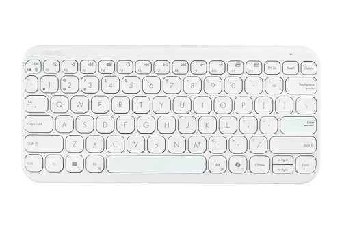 Asus Marshmallow KW100 Blanc AZERTY Sans Fil Bluetooth 75%