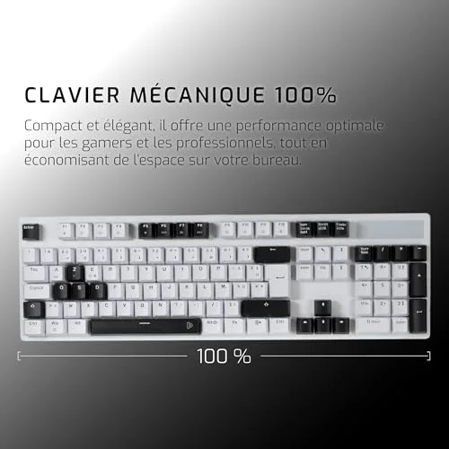 ONLAN CA-350 Yang W Clavier Mécanique Sans Fil Blanc AZERTY - vue 3
