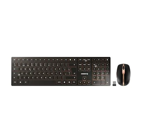 Cherry DW 9100 SLIM ensemble clavier et souris sans fil AZERTY rechargeable