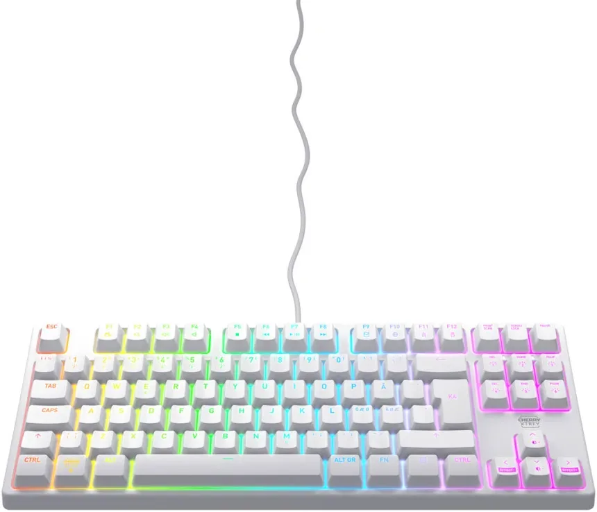 CHERRY XTRFY K4V2 RGB TKL Blanc - vue 3