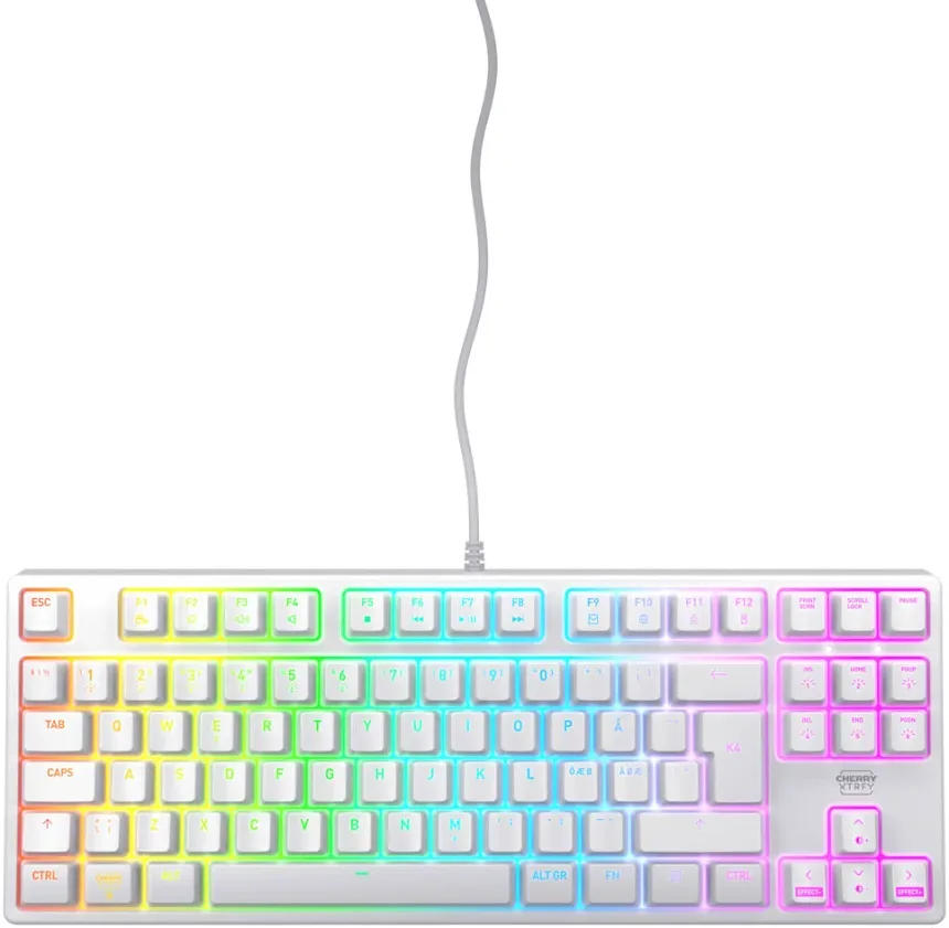 CHERRY XTRFY K4V2 RGB TKL Blanc - vue 1