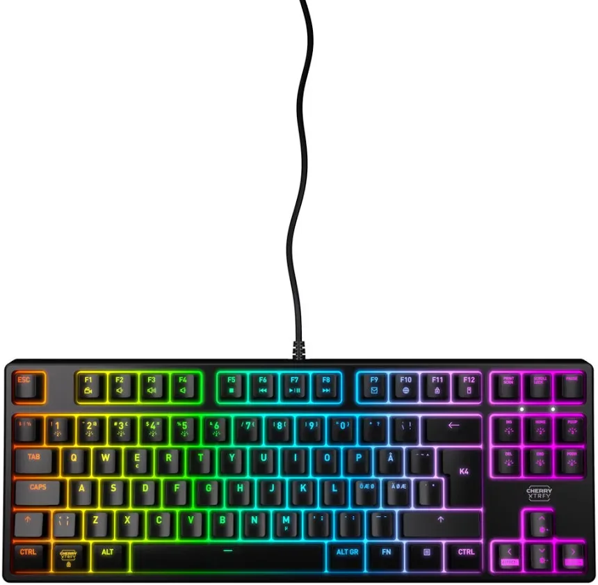 CHERRY XTRFY K4V2 RGB TKL Noir - vue 1