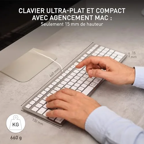 Cherry KC 6000 Slim For Mac AZERTY Membrane Filaire - vue 2