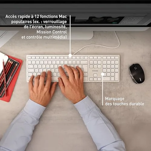 Cherry KC 6000 Slim For Mac AZERTY Membrane Filaire - vue 7