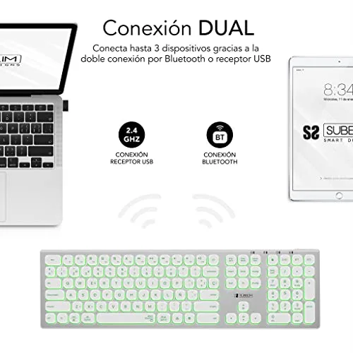 Subblim Master SUBKB-3MIE300 clavier sans fil rétroéclairé - vue 3