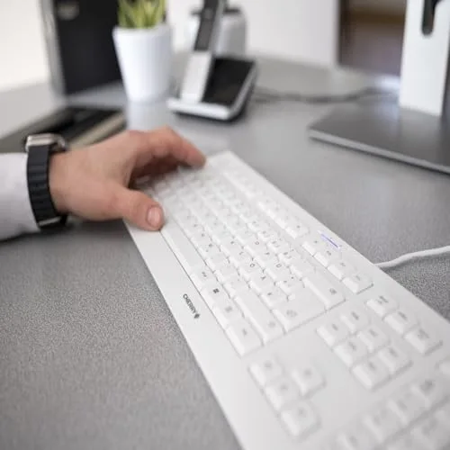 Cherry KC 1000 Clavier filaire AZERTY Blanc Membrane - vue 4