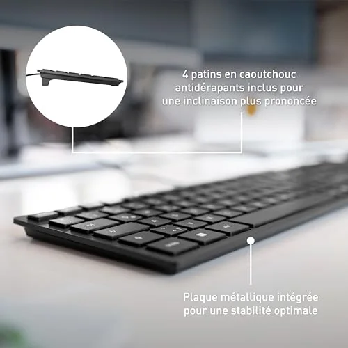 Cherry KC 6000 Slim Noir AZERTY Ciseaux - vue 5